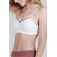 Front Criss Cross White Bralette free size from 30 to 36d