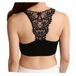 Lace Back Bralette Black free size from 30 to 36d